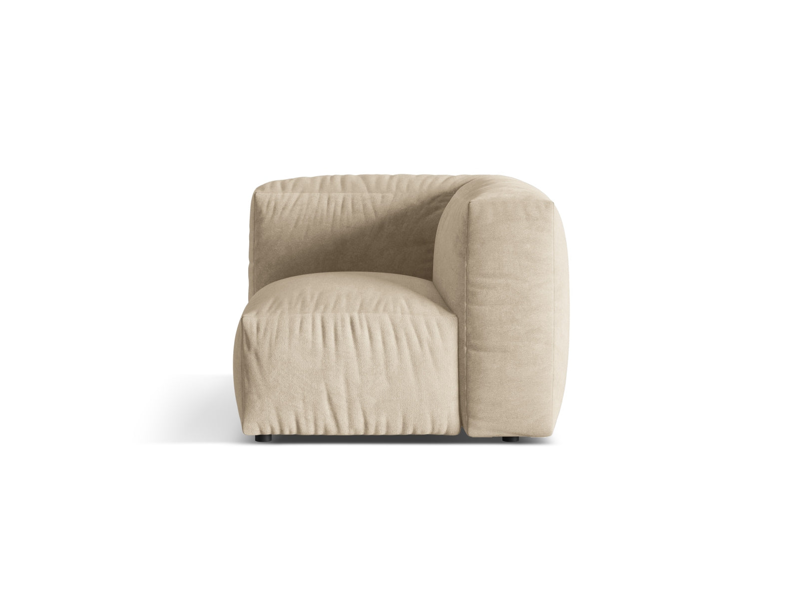 Martina Velour Modul Armless 1 Sitzer in Light Beige präsentiert im Onlineshop von KAQTU Design AG. Modulares Sofa ist von Micadoni