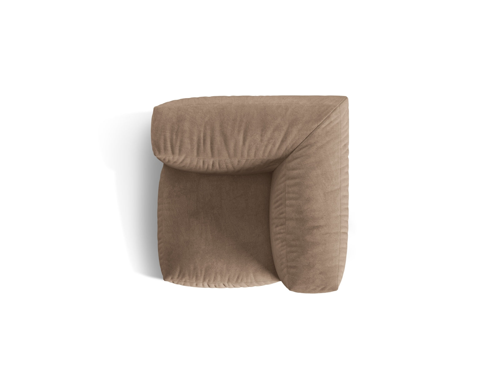 Eleganter Martina Modul Armless 1 Sitzer in edlem Dunkelbeige, ideal für moderne Wohnräume und gemütliche Entspannungsbereiche.