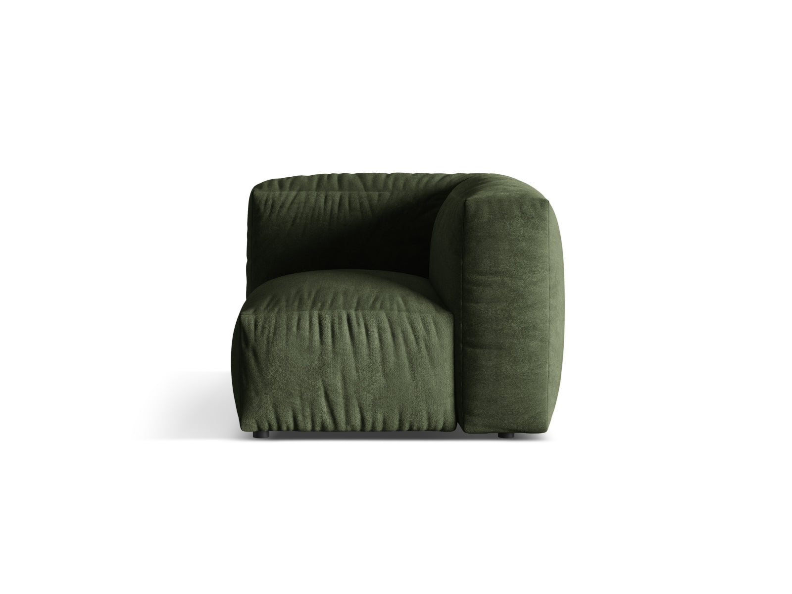 Martina Velour Modul Armless 1 Sitzer in Green präsentiert im Onlineshop von KAQTU Design AG. Modulares Sofa ist von Micadoni
