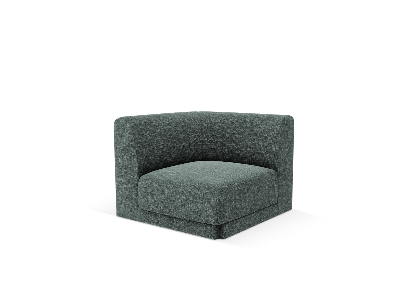 Stylischer Miley Corner Modul 1 Sitzer in Petrol-Haga, ideal für moderne Wohnräume. Teil des flexiblen Sofasystems von Micadoni.