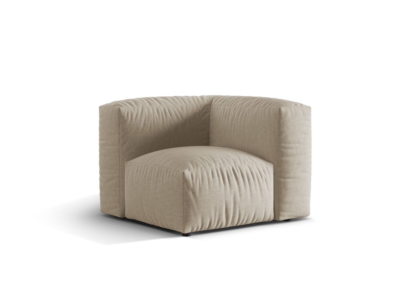 Eleganter Martina Modul Armless 1 Sitzer in neutralem Beige, ideal für stilvolle Wohnkonzepte und flexible Raumgestaltung.