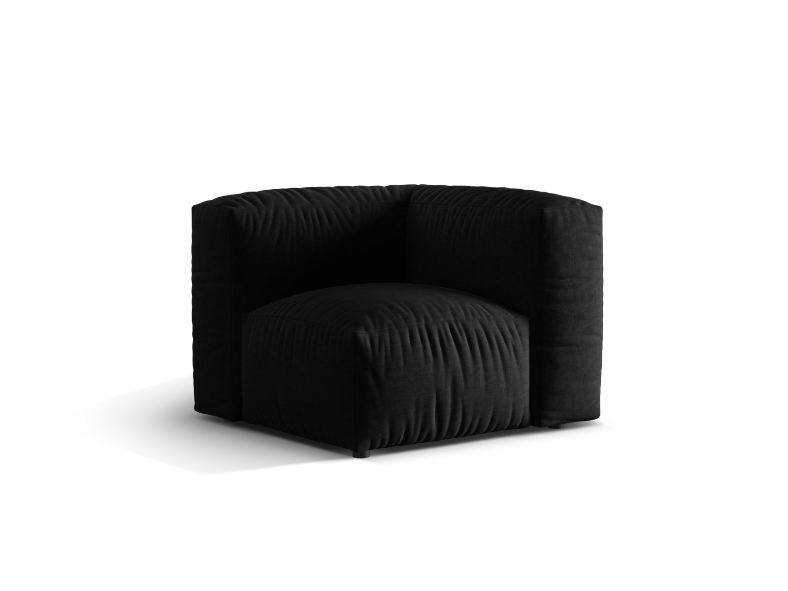 Eleganter Martina Modul Armless 1 Sitzer in zeitlosem Schwarz, ideal für stilvolle Wohnkonzepte und entspannte Stunden.