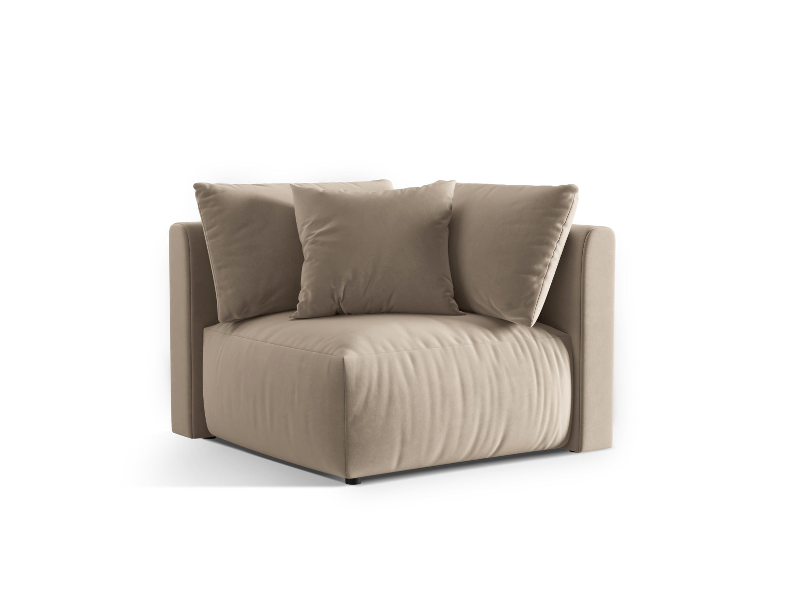 Chris Velour Modul Corner 1 Sitzer in Ecru-Casino präsentiert im Onlineshop von KAQTU Design AG. Modulares Sofa ist von Micadoni