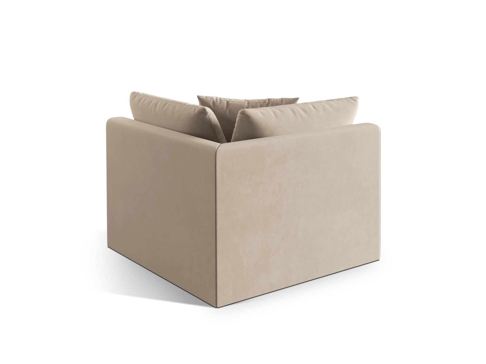 Chris Velour Modul Corner 1 Sitzer in Ecru-Casino präsentiert im Onlineshop von KAQTU Design AG. Modulares Sofa ist von Micadoni