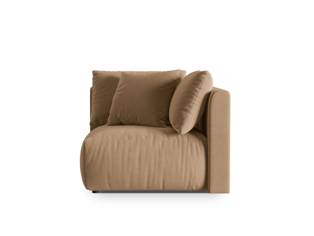 Chris Velour Modul Corner 1 Sitzer in Sand-Casino präsentiert im Onlineshop von KAQTU Design AG. Modulares Sofa ist von Micadoni