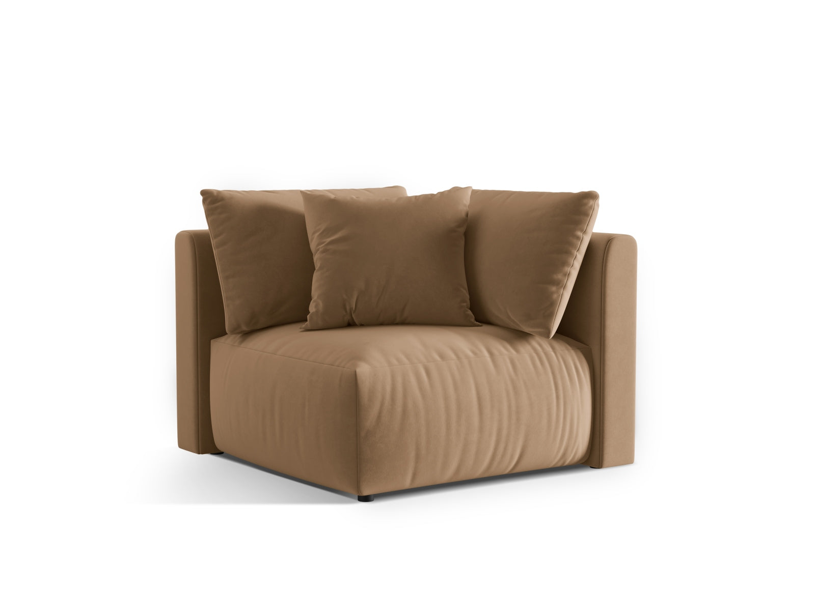 Chris Velour Modul Corner 1 Sitzer in Sand-Casino präsentiert im Onlineshop von KAQTU Design AG. Modulares Sofa ist von Micadoni