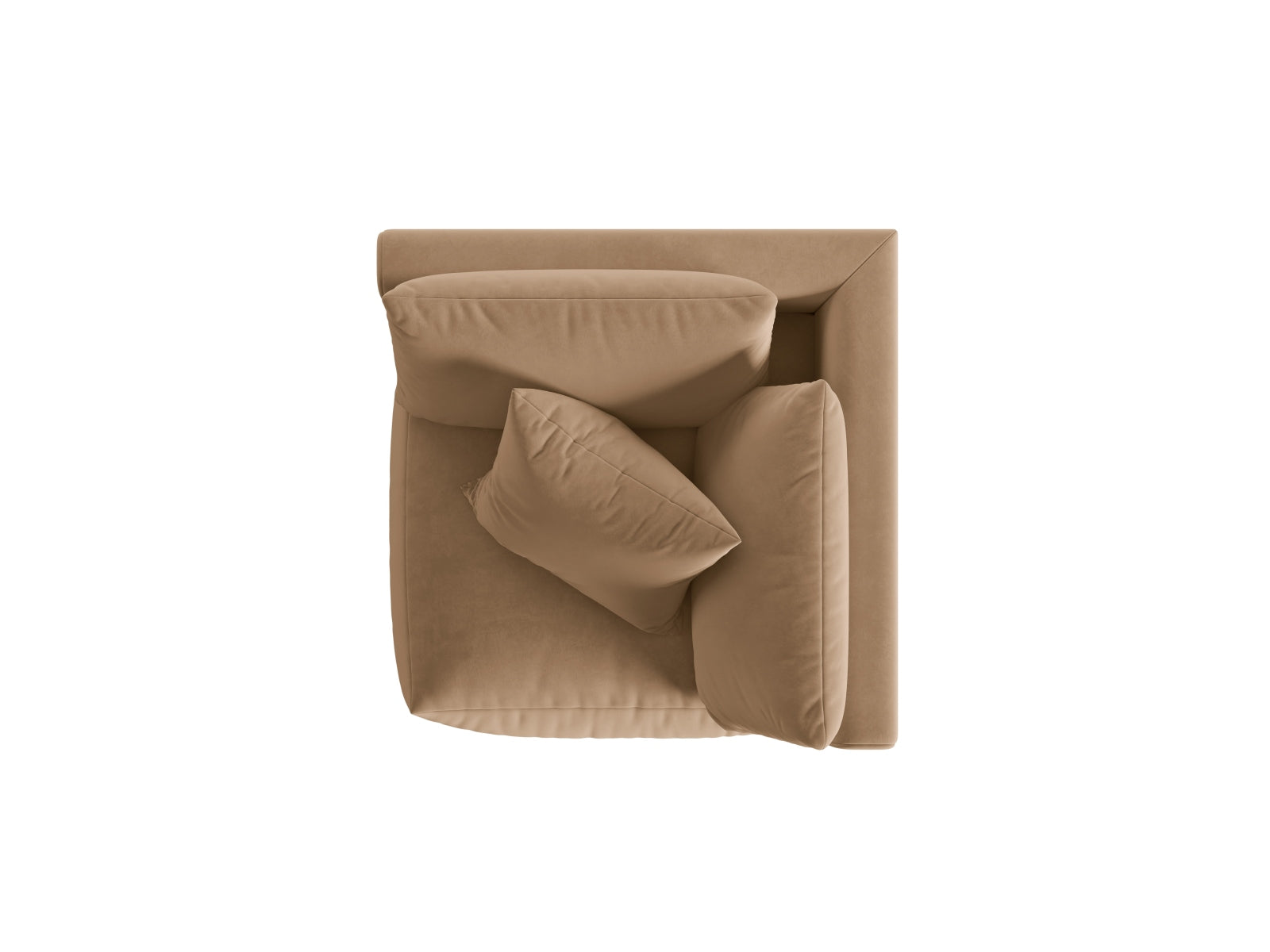 Chris Velour Modul Corner 1 Sitzer in Sand-Casino präsentiert im Onlineshop von KAQTU Design AG. Modulares Sofa ist von Micadoni