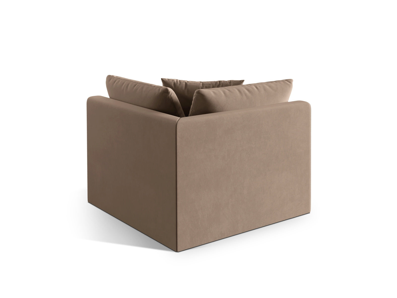 Chris Velour Modul Corner 1 Sitzer in Light Brown-Casino präsentiert im Onlineshop von KAQTU Design AG. Modulares Sofa ist von Micadoni