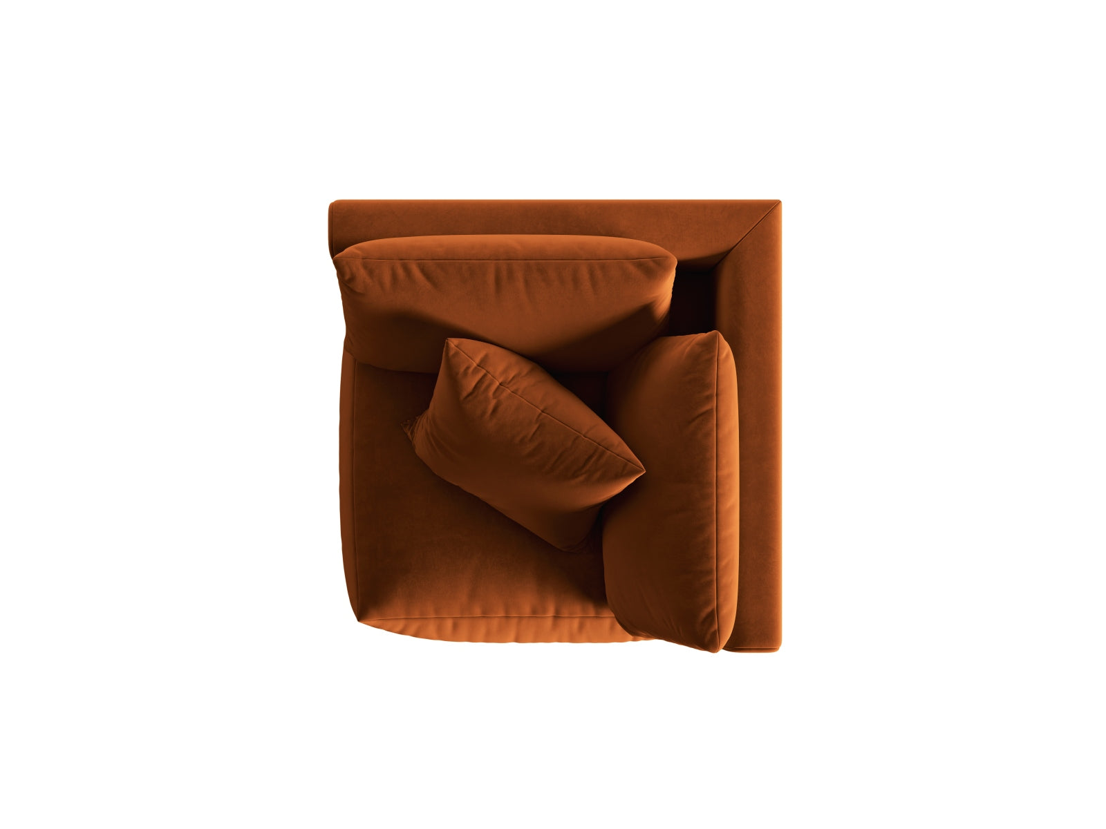 Chris Velour Modul Corner 1 Sitzer in Terracotta-Casino präsentiert im Onlineshop von KAQTU Design AG. Modulares Sofa ist von Micadoni