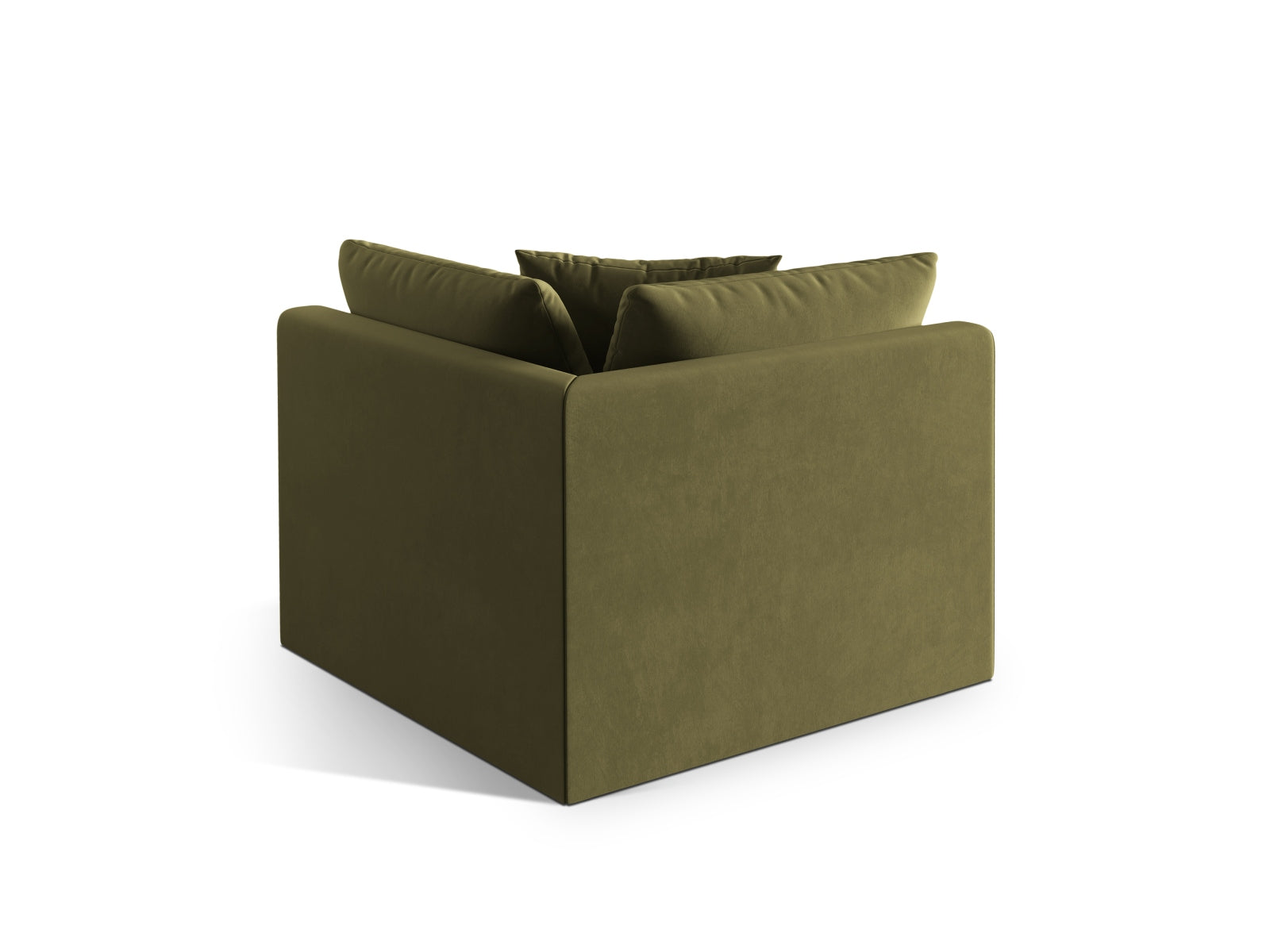 Chris Velour Modul Corner 1 Sitzer in Light Green-Casino präsentiert im Onlineshop von KAQTU Design AG. Modulares Sofa ist von Micadoni