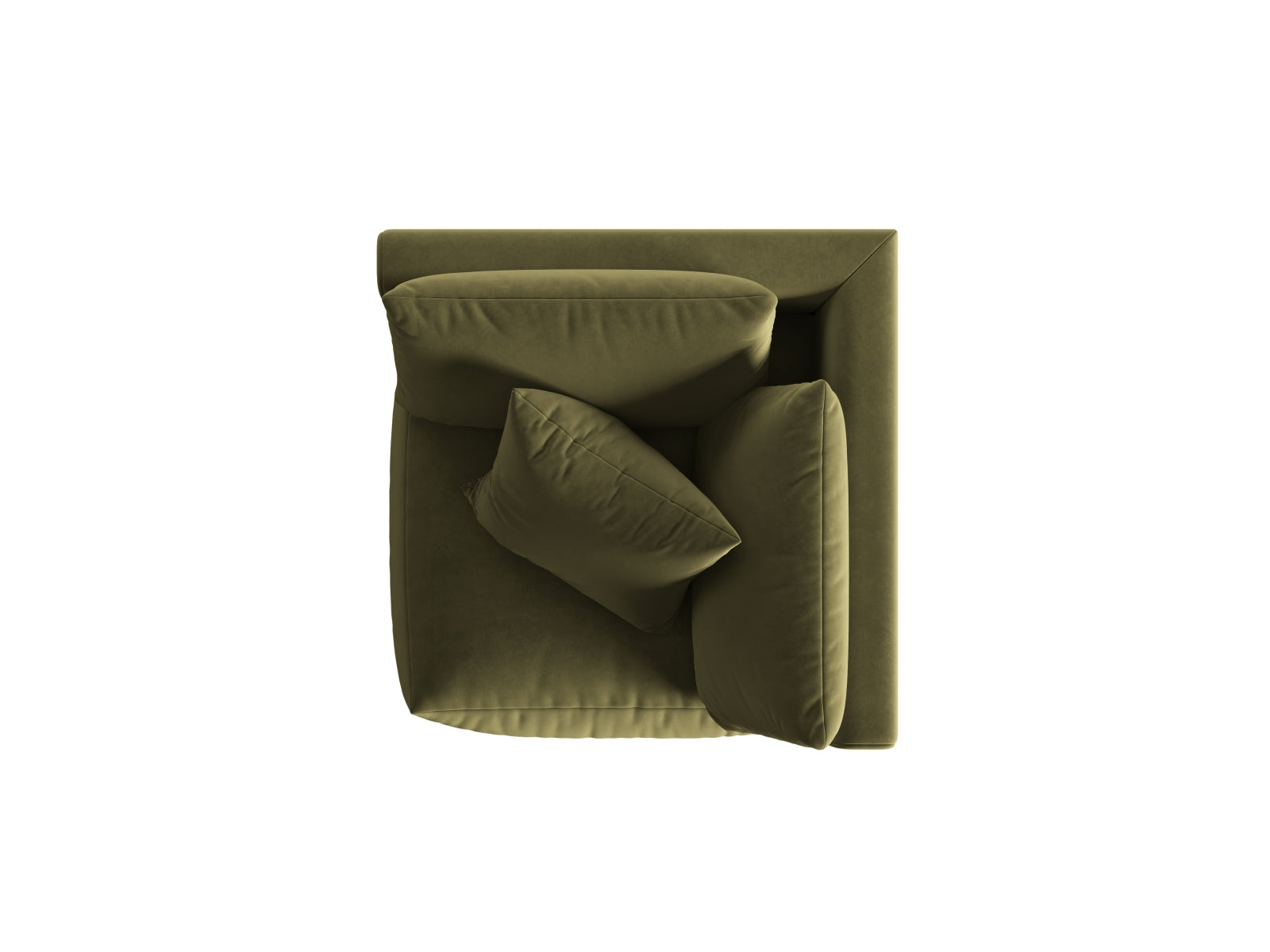 Chris Velour Modul Corner 1 Sitzer in Light Green-Casino präsentiert im Onlineshop von KAQTU Design AG. Modulares Sofa ist von Micadoni