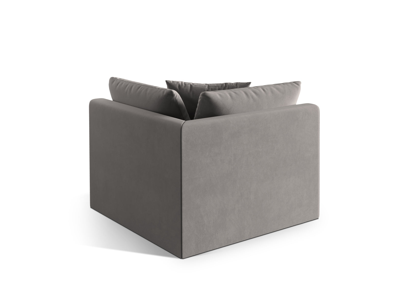 Chris Velour Modul Corner 1 Sitzer in Grey-Casino präsentiert im Onlineshop von KAQTU Design AG. Modulares Sofa ist von Micadoni