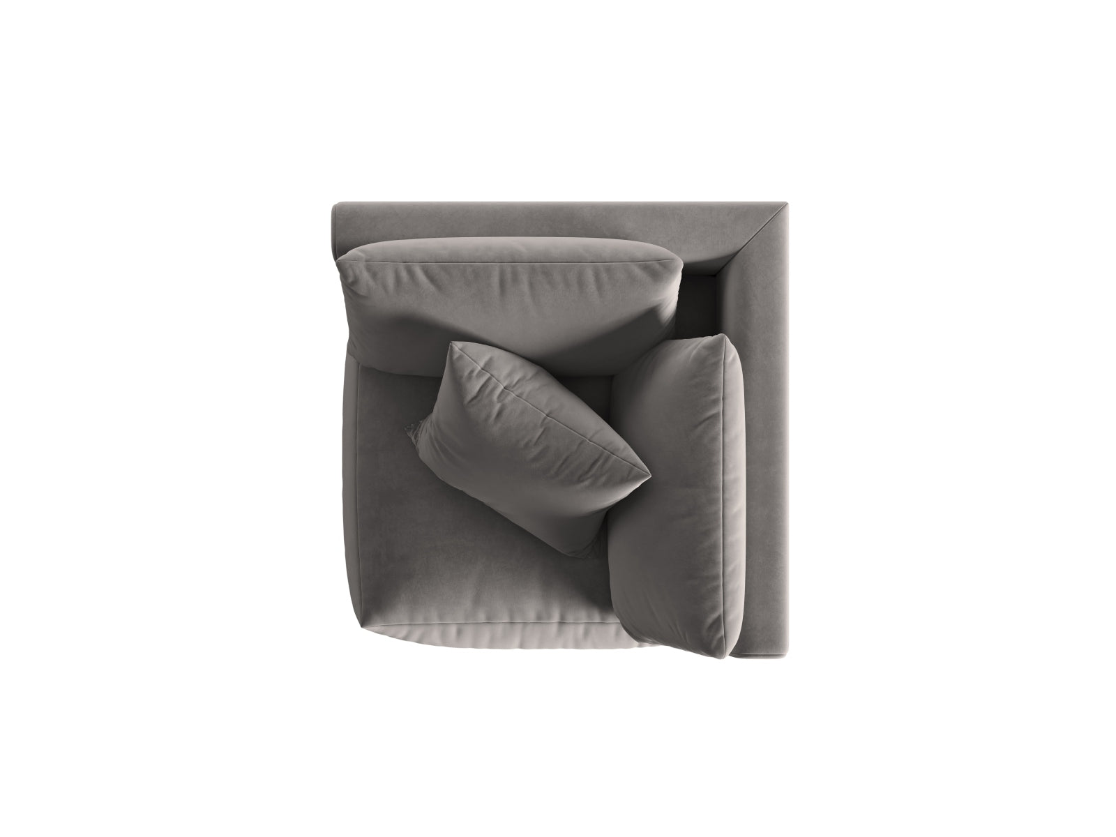 Chris Velour Modul Corner 1 Sitzer in Grey-Casino präsentiert im Onlineshop von KAQTU Design AG. Modulares Sofa ist von Micadoni