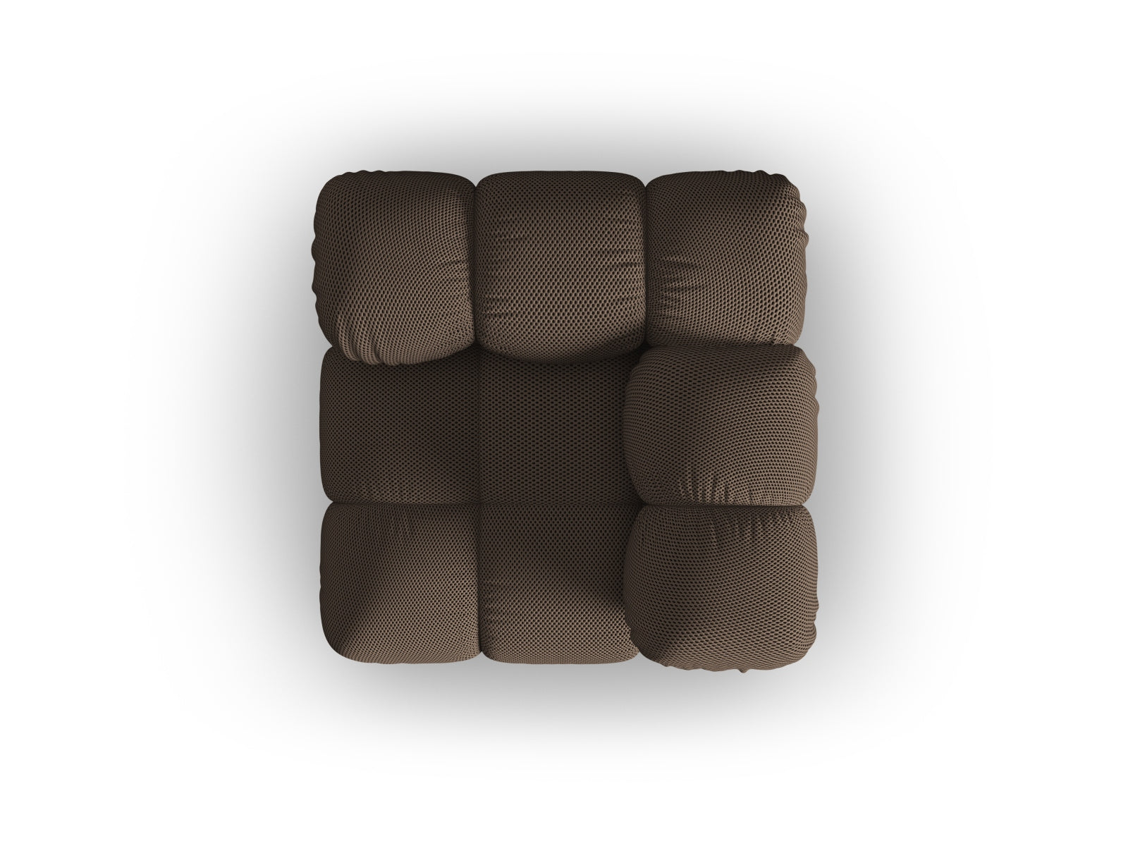 Stylisches Bellis Corner Modul 1 Sitzer in warmem Braun, perfekt für gemütliche Ecken in zeitgemäßen Wohnlandschaften.