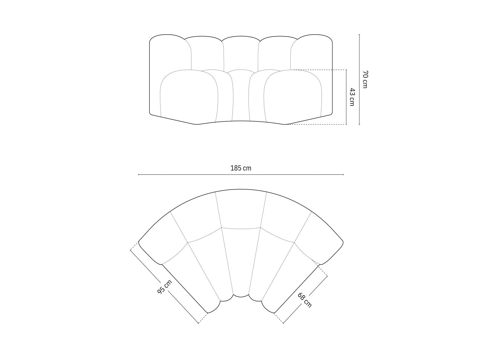 Lupine Modul Corner 1 Sitzer in Brick präsentiert im Onlineshop von KAQTU Design AG. Modulares Sofa ist von Micadoni