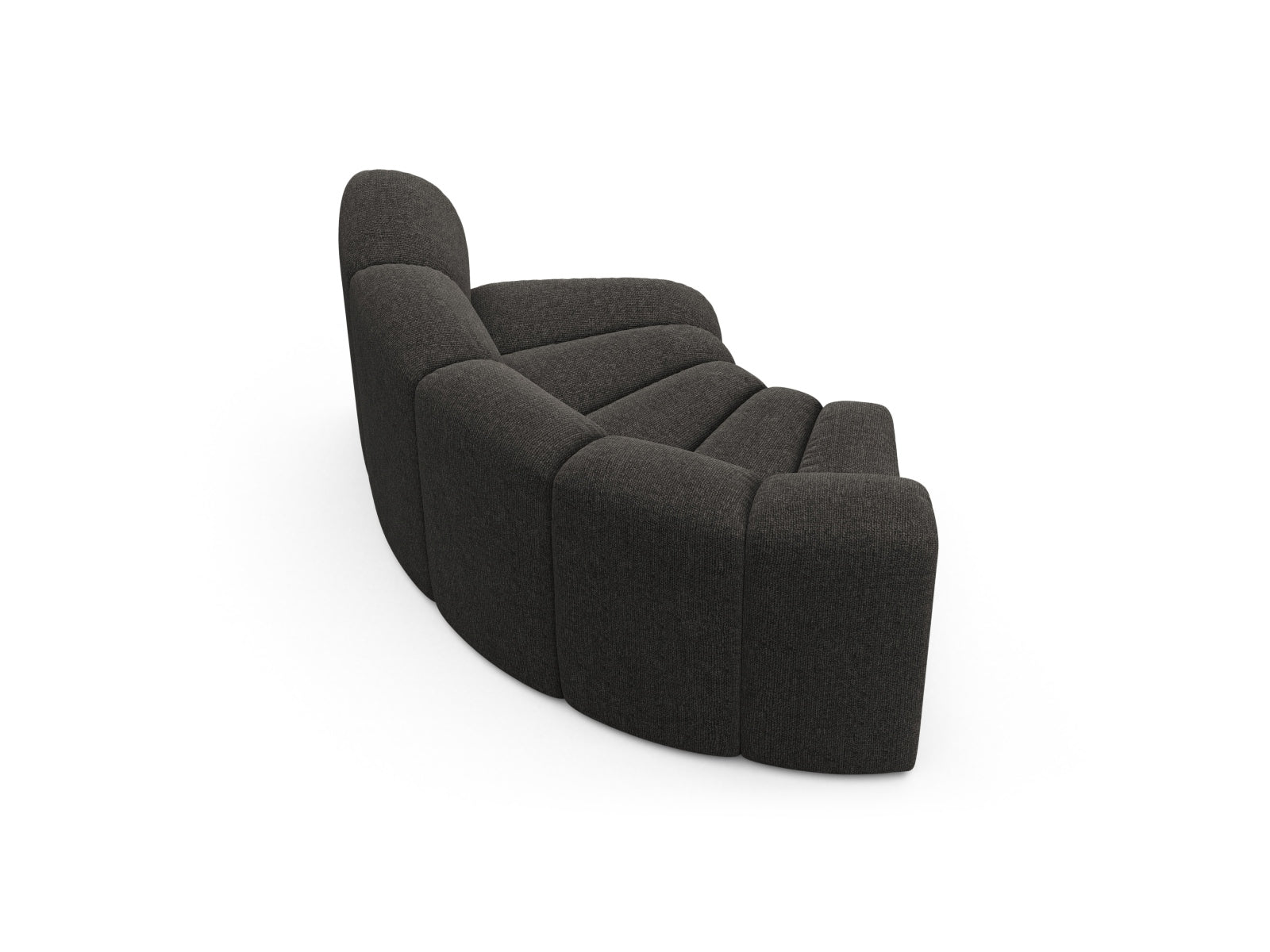 Modularer Lupine Corner 1 Sitzer in edlem Dunkelgrau, perfekt für moderne Wohnkonzepte und vielseitige Raumgestaltungen.