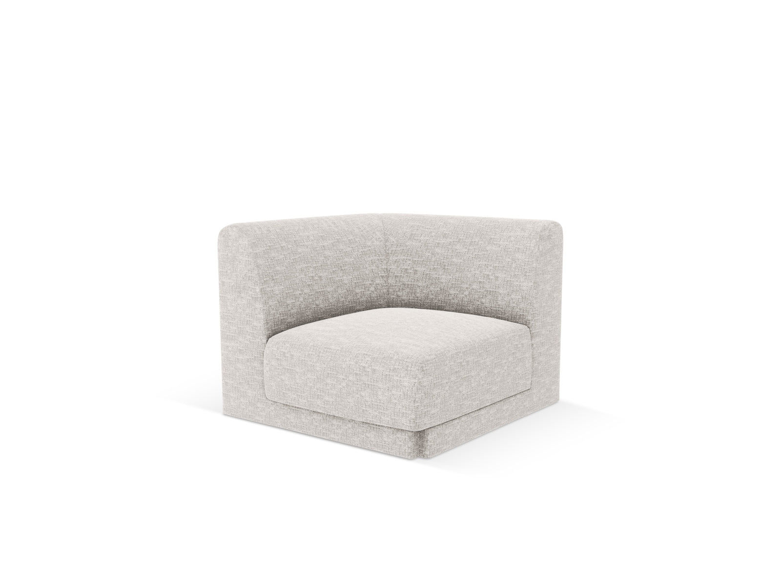 Eleganter Miley Corner Modul 1 Sitzer in Silver-Eden, ideal für stilvolle Wohnräume. Flexibles Design von Micadoni für individuelles Einrichten.