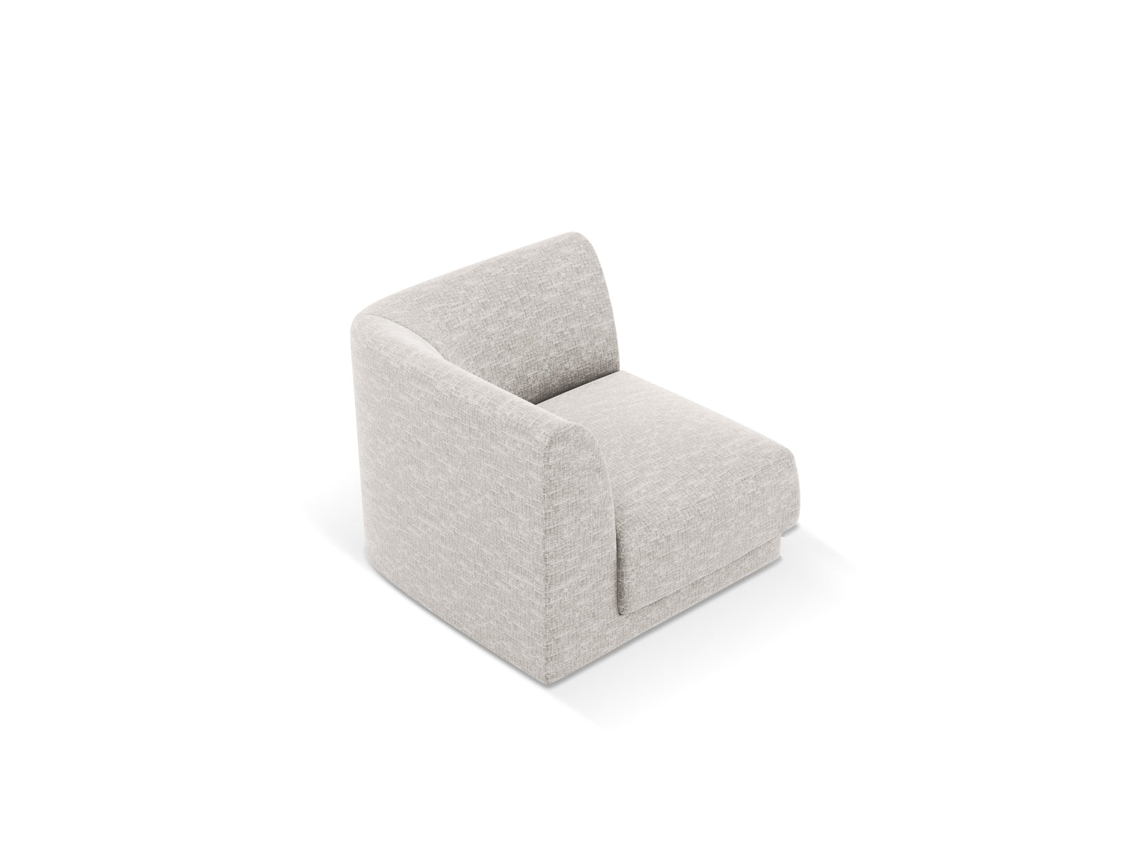 Miley Corner Modul 1 Sitzer in Silver präsentiert im Onlineshop von KAQTU Design AG. Modulares Sofa ist von Micadoni