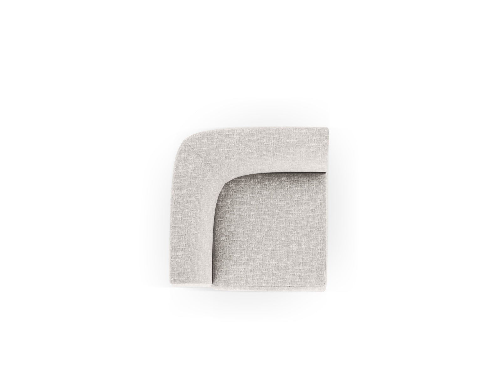 Stylischer Miley Corner Modul 1 Sitzer in elegantem Silver-Eden, ideal für individuelle Wohnkonzepte und gemütliche Sitzgelegenheiten.