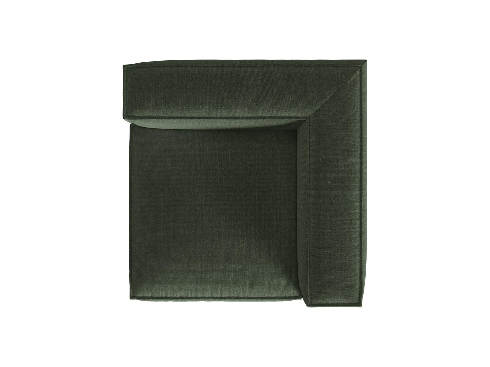 Stylisches 1-Sitzer Eckmodul Nuria in Moss Green-Liberty, perfekt für kreative Sofa-Kombinationen und modernes Wohndesign.