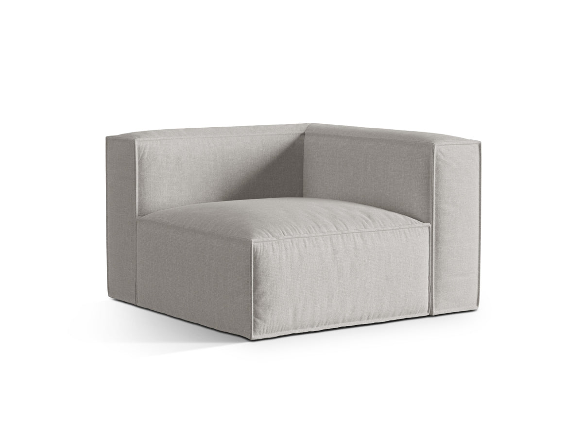1-Sitzer Eckmodul Nuria in Light Grey-Liberty präsentiert im Onlineshop von KAQTU Design AG. Modulares Sofa ist von Micadoni
