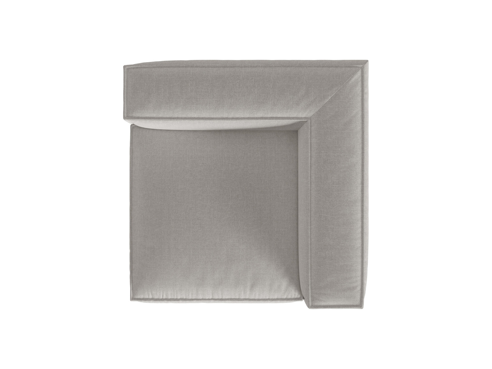 Stylisches 1-Sitzer Eckmodul Nuria in modernem Grau, perfekt für kreative Sofa-Arrangements und moderne Wohnkonzepte.