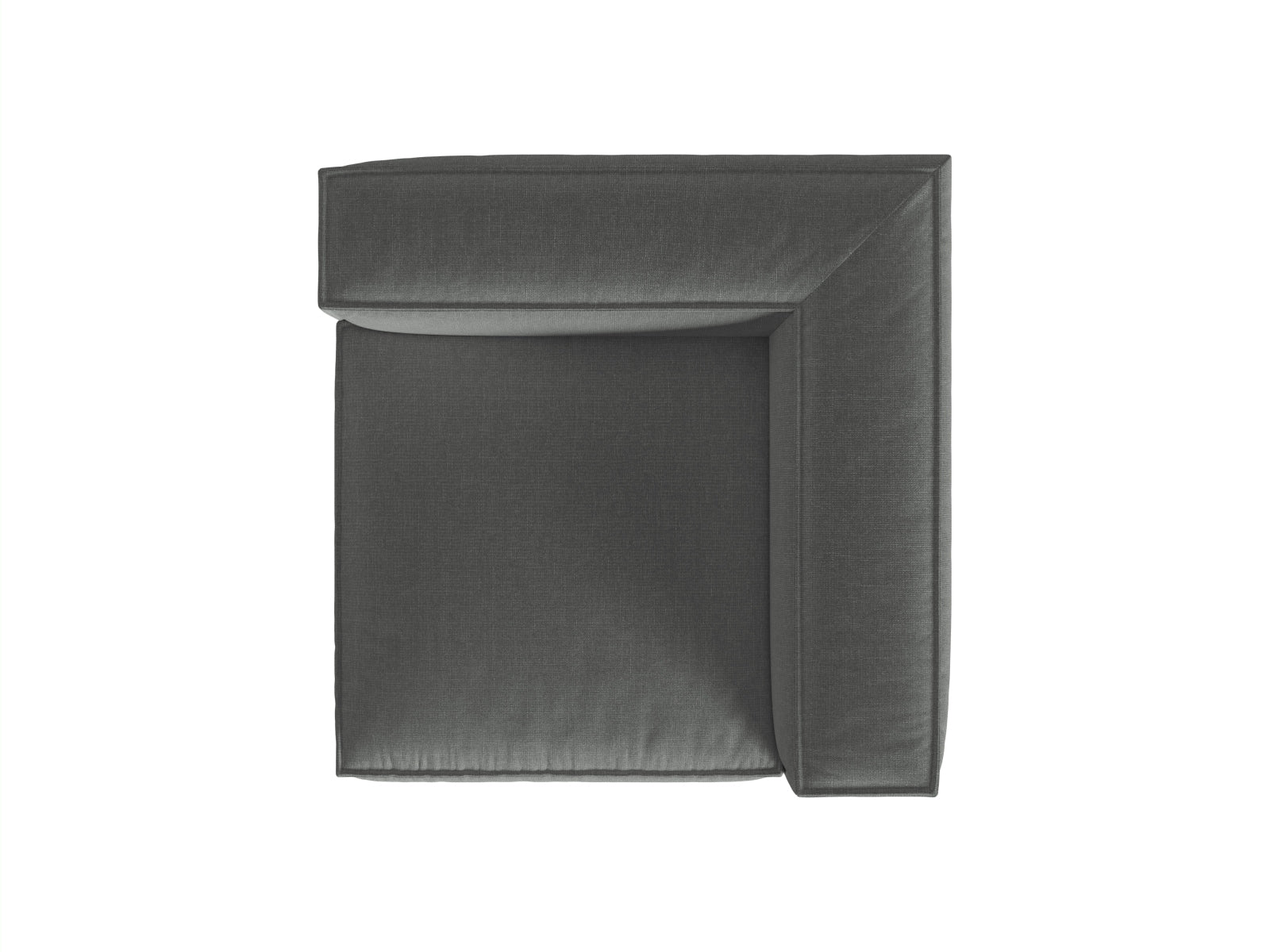 Stylisches 1-Sitzer Eckmodul Nuria in neutralem Grau, perfekt für kreative Sofa-Arrangements und gemütliche Wohnatmosphäre.