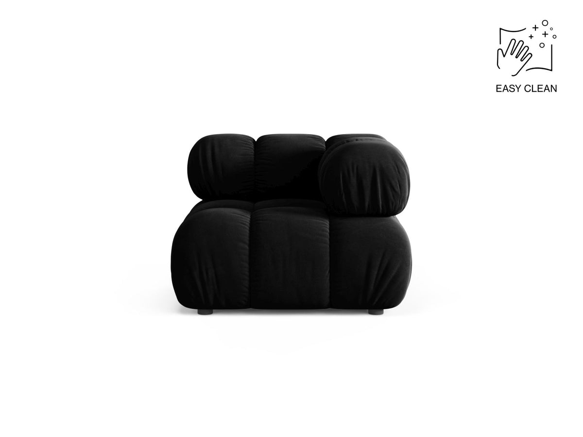 1-Sitzer Eckmodul Bellis in Black-Venus präsentiert im Onlineshop von KAQTU Design AG. Modulares Sofa ist von Micadoni