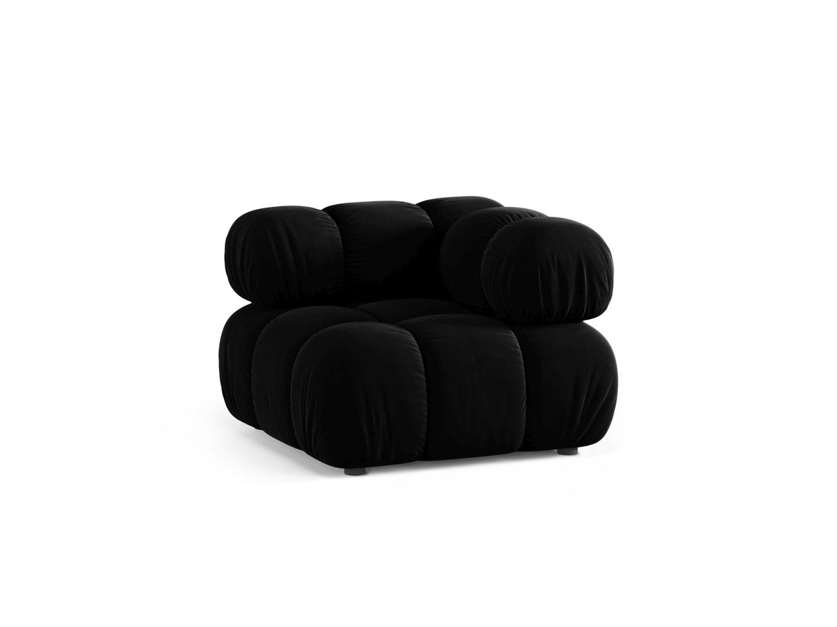 1-Sitzer Eckmodul Bellis in Black-Venus präsentiert im Onlineshop von KAQTU Design AG. Modulares Sofa ist von Micadoni