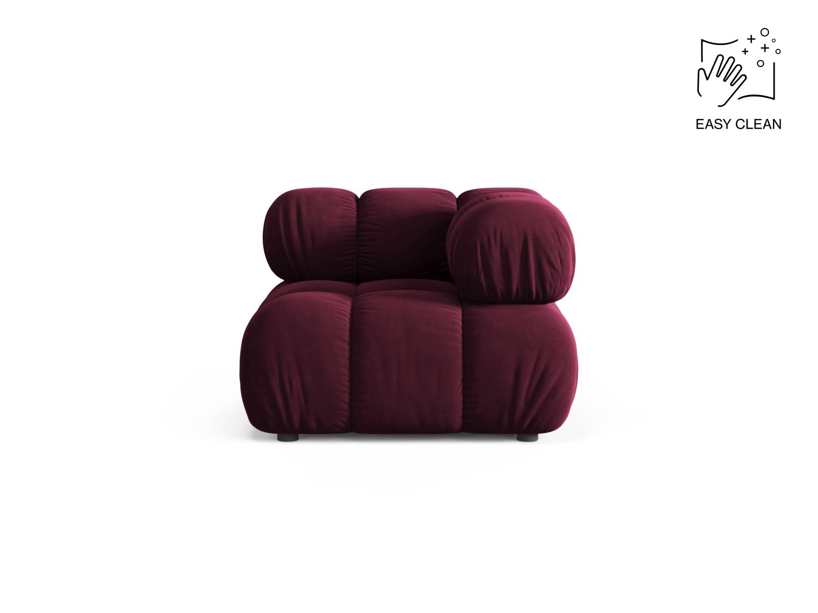 1-Sitzer Eckmodul Bellis in Burgundy-Venus präsentiert im Onlineshop von KAQTU Design AG. Modulares Sofa ist von Micadoni