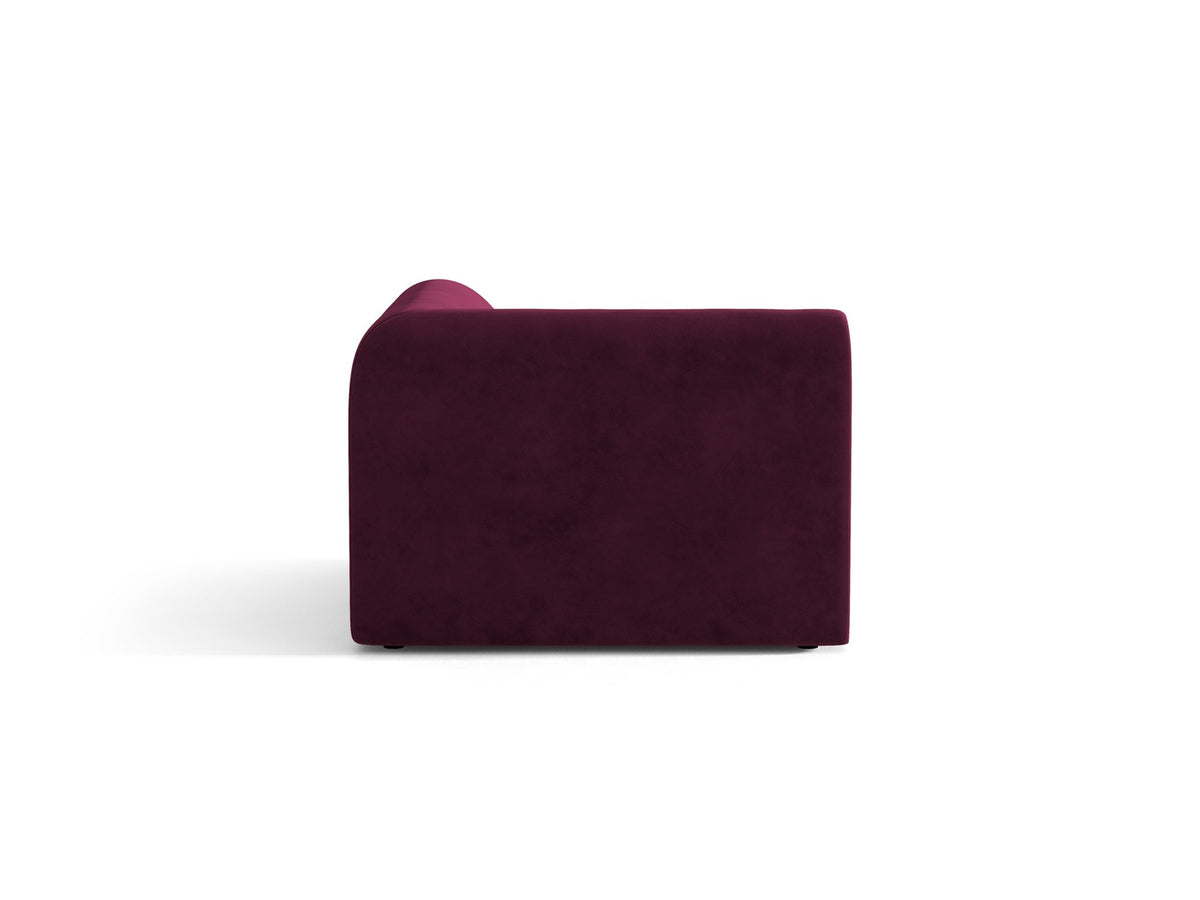 Miley Eckmodul von Micadoni in Dunkelbeige, modulares Sofa mit Stoffbezug Bluvel 30 und schwarzen Kunststoffbeinen aus Polypropylen