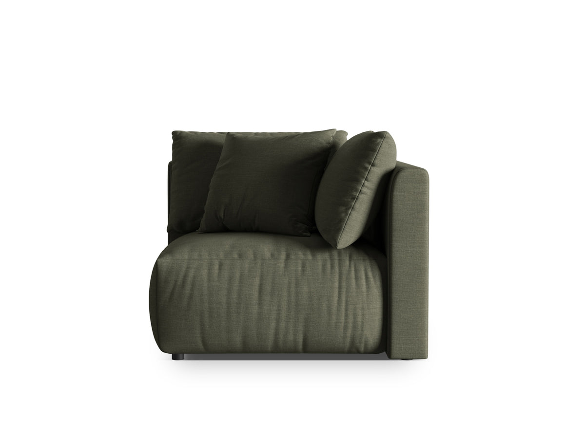 Chris Modul Corner 1 Sitzer in Muted Blue-LINS präsentiert im Onlineshop von KAQTU Design AG. Modulares Sofa ist von Micadoni