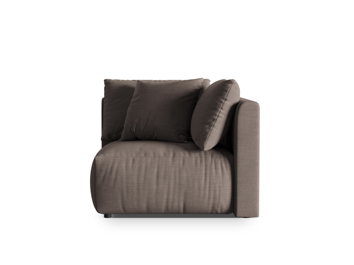 Chris Modul Corner 1 Sitzer in Warm grey-LINS präsentiert im Onlineshop von KAQTU Design AG. Modulares Sofa ist von Micadoni