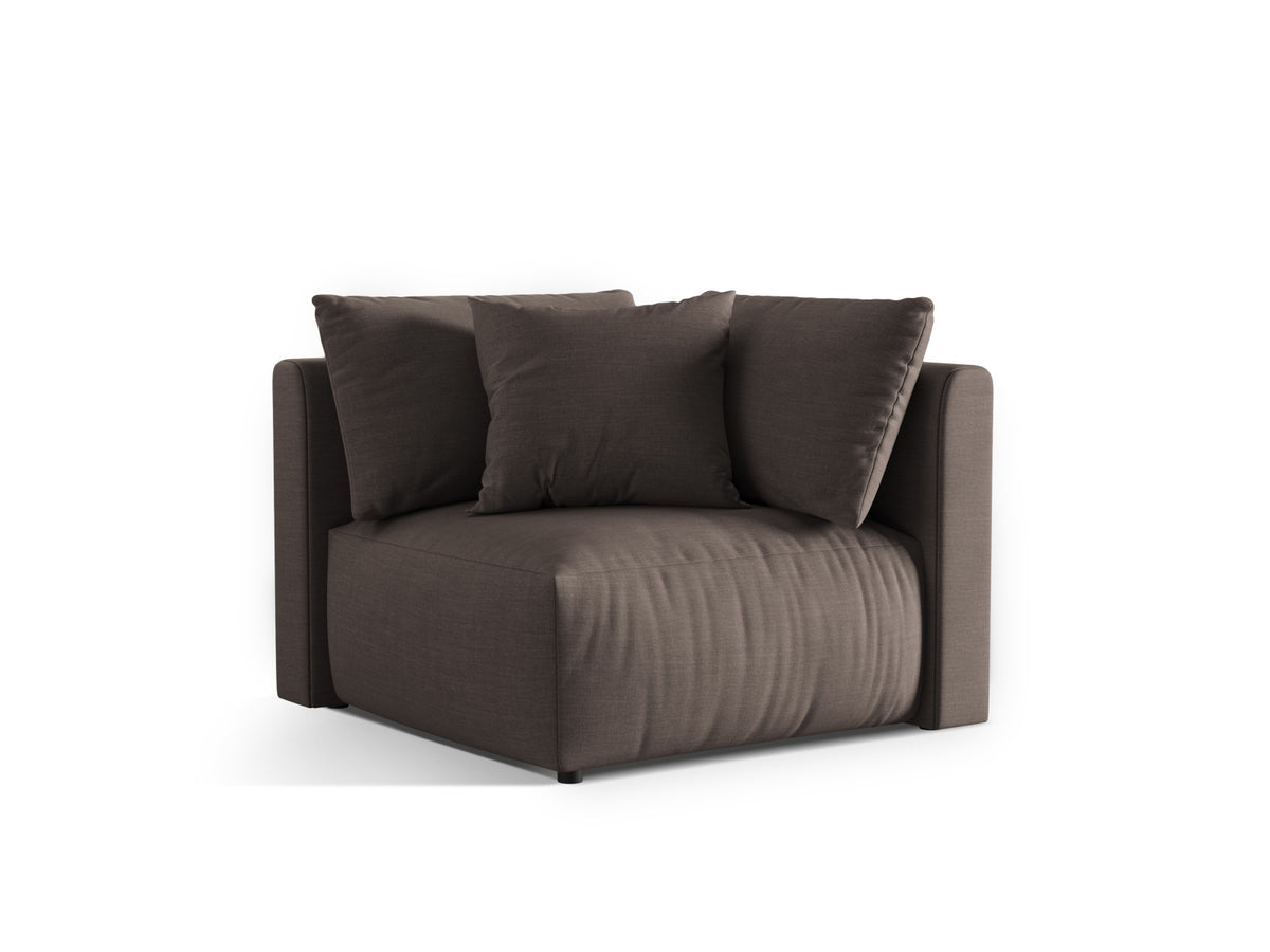 Chris Modul Corner 1 Sitzer in Warm grey-LINS präsentiert im Onlineshop von KAQTU Design AG. Modulares Sofa ist von Micadoni