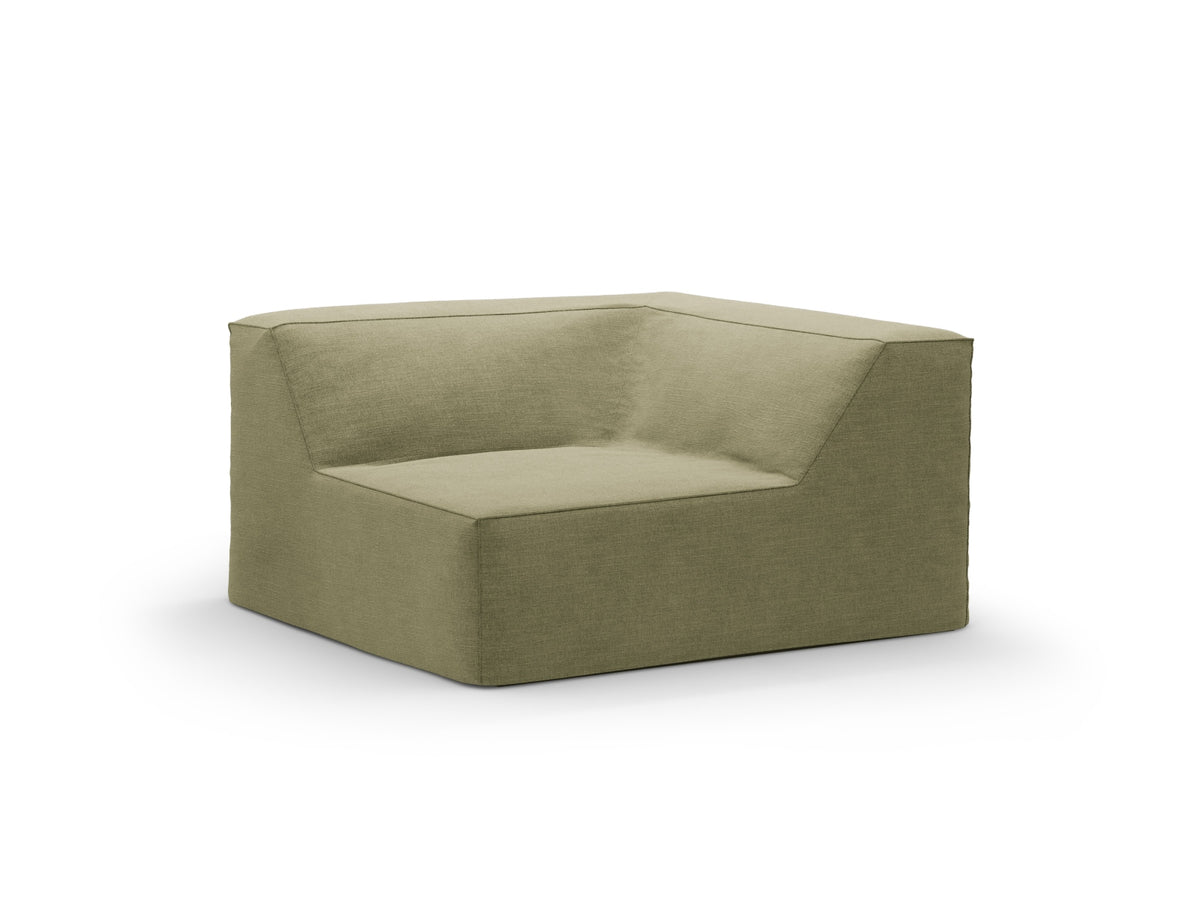 Jodie Corner Modul 1 Sitzer mit abnehmbaren Bezug in Light Green-LINS präsentiert im Onlineshop von KAQTU Design AG. Modulares Sofa ist von Micadoni