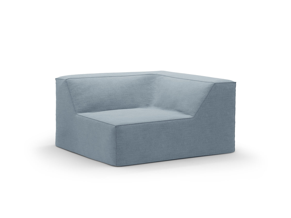 Jodie Corner Modul 1 Sitzer mit abnehmbaren Bezug in Muted Blue-LINS präsentiert im Onlineshop von KAQTU Design AG. Modulares Sofa ist von Micadoni