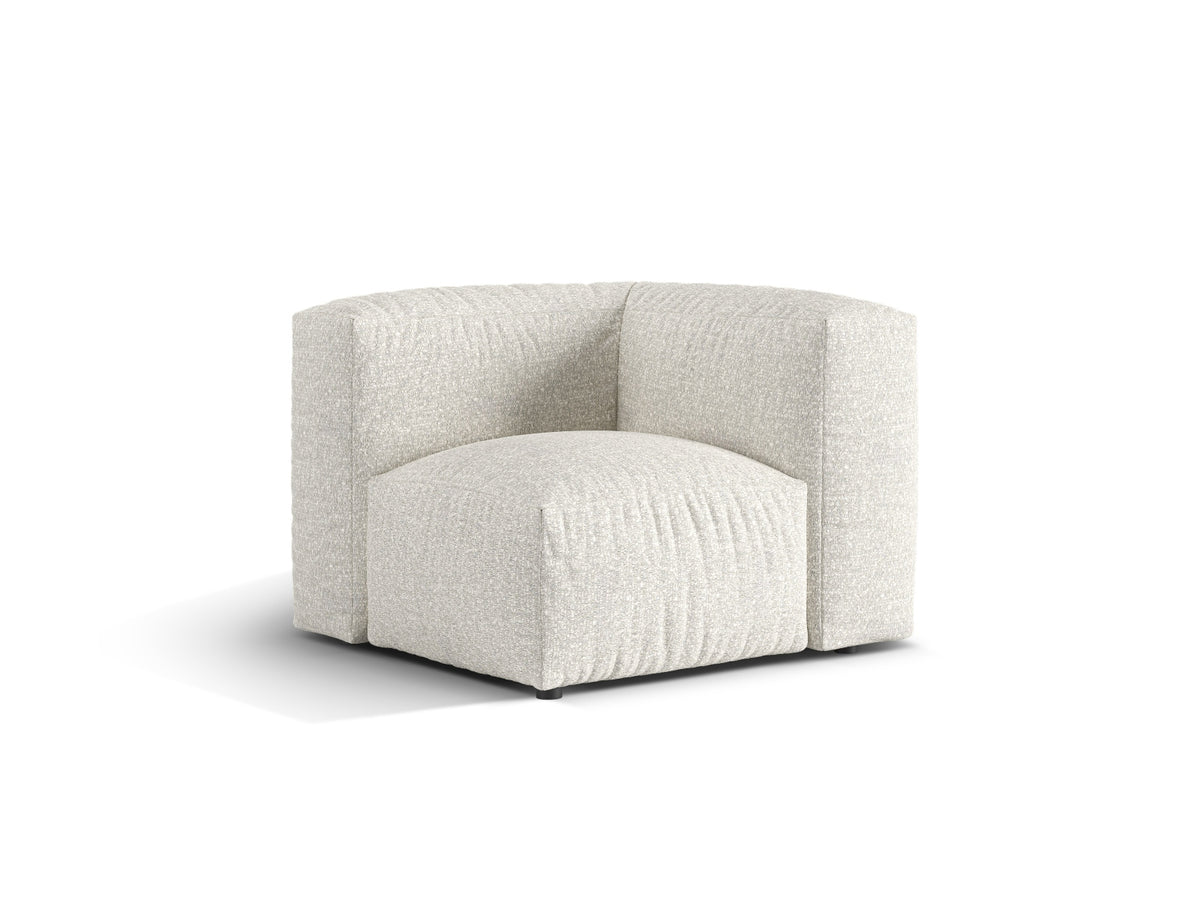 1-Sitzer Eckmodul Martina in Grey Beige Melange-Monet präsentiert im Onlineshop von KAQTU Design AG. Modulares Sofa ist von Micadoni
