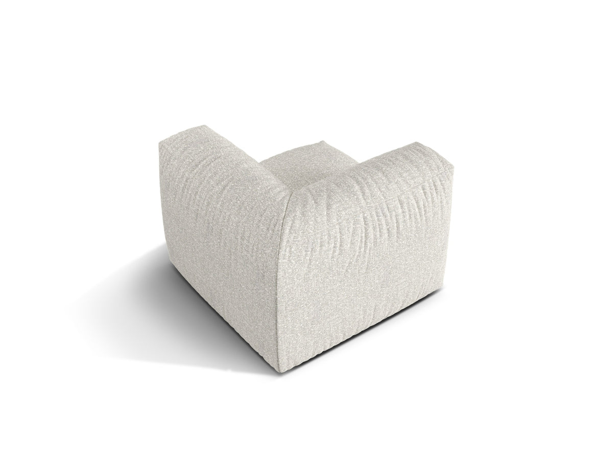 1-Sitzer Eckmodul Martina in Grey Beige Melange-Monet präsentiert im Onlineshop von KAQTU Design AG. Modulares Sofa ist von Micadoni