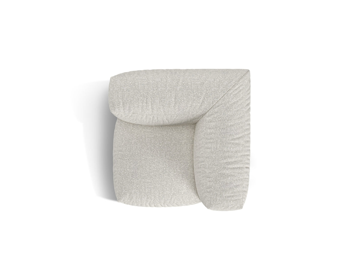 1-Sitzer Eckmodul Martina in Grey Beige Melange-Monet präsentiert im Onlineshop von KAQTU Design AG. Modulares Sofa ist von Micadoni