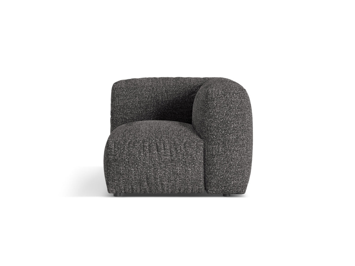 1-Sitzer Eckmodul Martina in Anthracite-Monet präsentiert im Onlineshop von KAQTU Design AG. Modulares Sofa ist von Micadoni