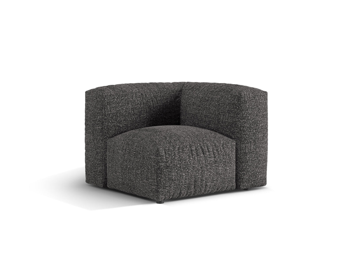 1-Sitzer Eckmodul Martina in Anthracite-Monet präsentiert im Onlineshop von KAQTU Design AG. Modulares Sofa ist von Micadoni