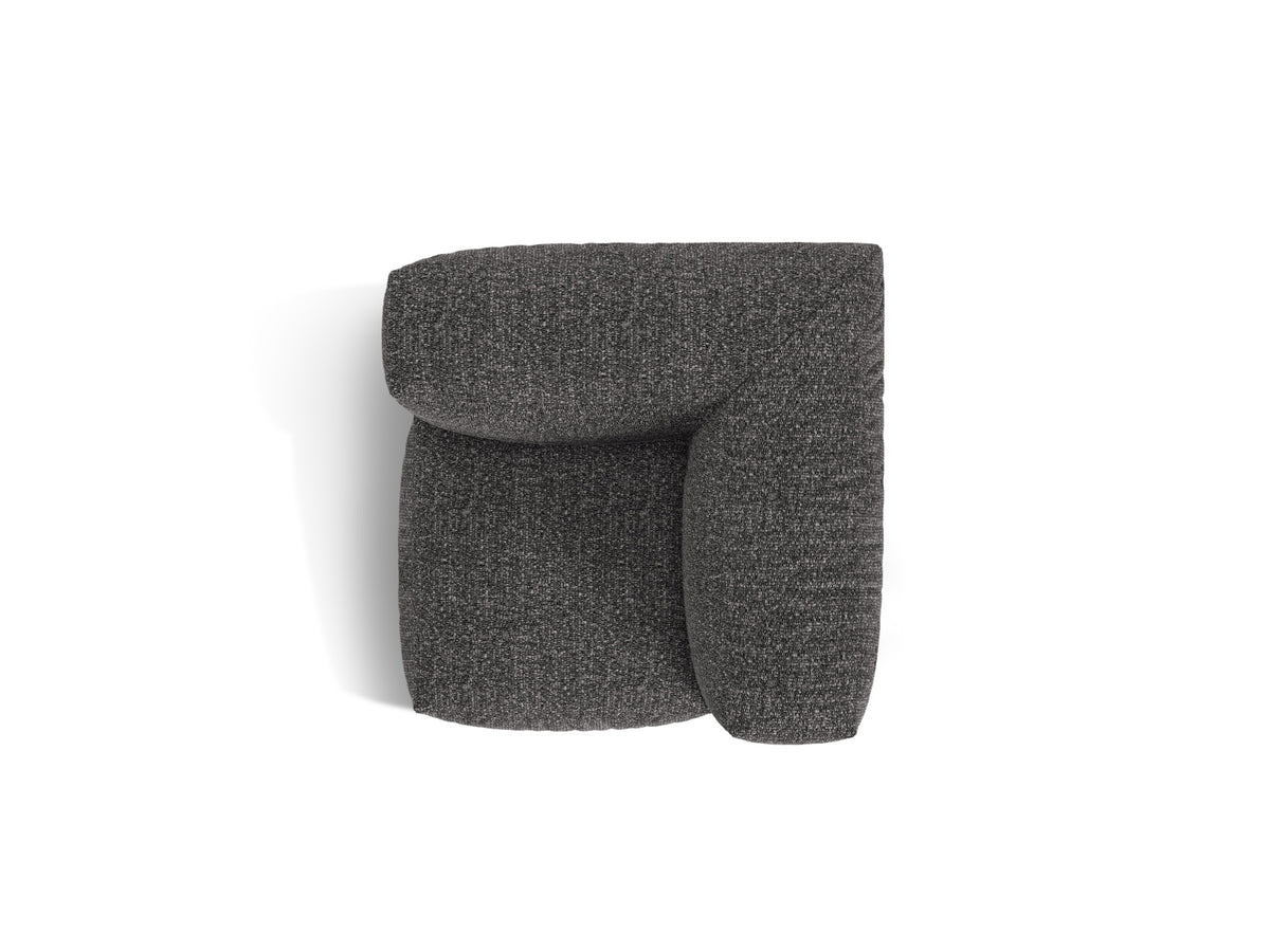 1-Sitzer Eckmodul Martina in Anthracite-Monet präsentiert im Onlineshop von KAQTU Design AG. Modulares Sofa ist von Micadoni
