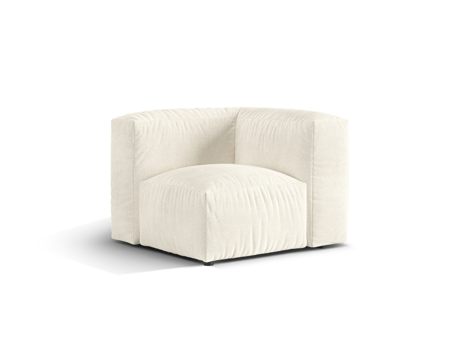 Elegantes 1-Sitzer Eckmodul Martina in Ivory-Monet, ideal für individuelle Sofa-Gestaltung und stilvolle Wohnräume.