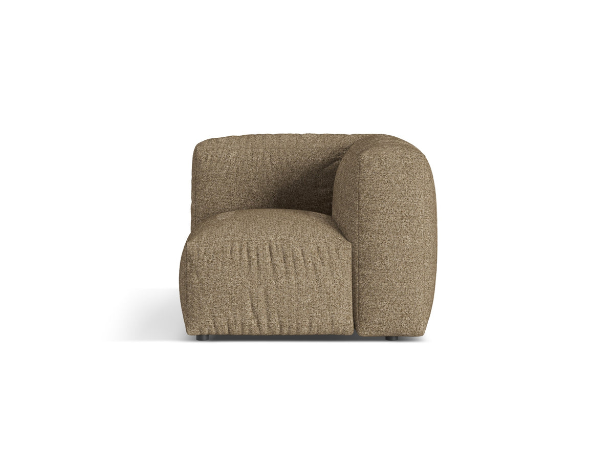 1-Sitzer Eckmodul Martina in Cappuccino-Monet präsentiert im Onlineshop von KAQTU Design AG. Modulares Sofa ist von Micadoni