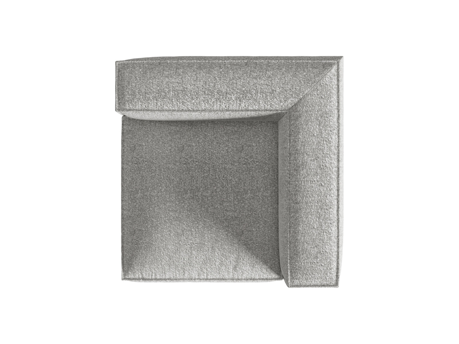 Elegantes Nuria Corner Modul 1 Sitzer in Silber-Monet, ideal für moderne Wohnräume und kreative Raumlösungen.