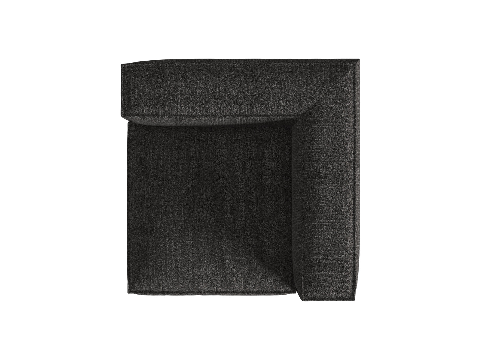 Stylischer Nuria Corner Modul 1 Sitzer in tiefem Grau, ideal für moderne Wohnräume und anpassbare Sitzlösungen von Micadoni.