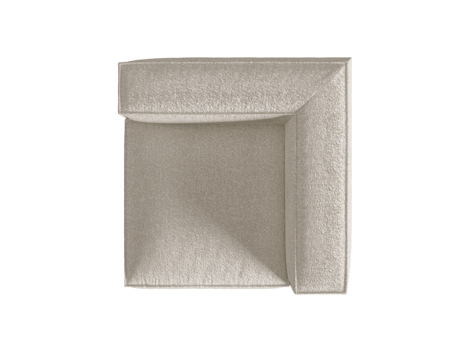 Beige Nuria Corner Modul 1 Sitzer von Micadoni, stilvolles Sofa-Element für individuelle Wohnkonzepte und komfortable Entspannung.