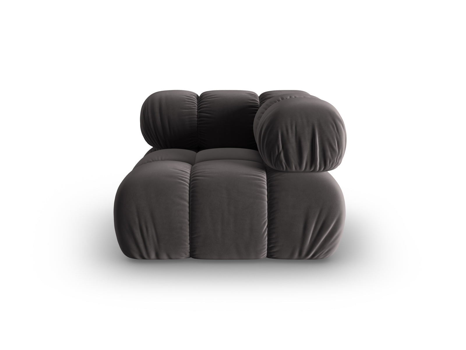 Bellis Velour Modul Corner 1 Sitzer in Steel präsentiert im Onlineshop von KAQTU Design AG. Modulares Sofa ist von Micadoni