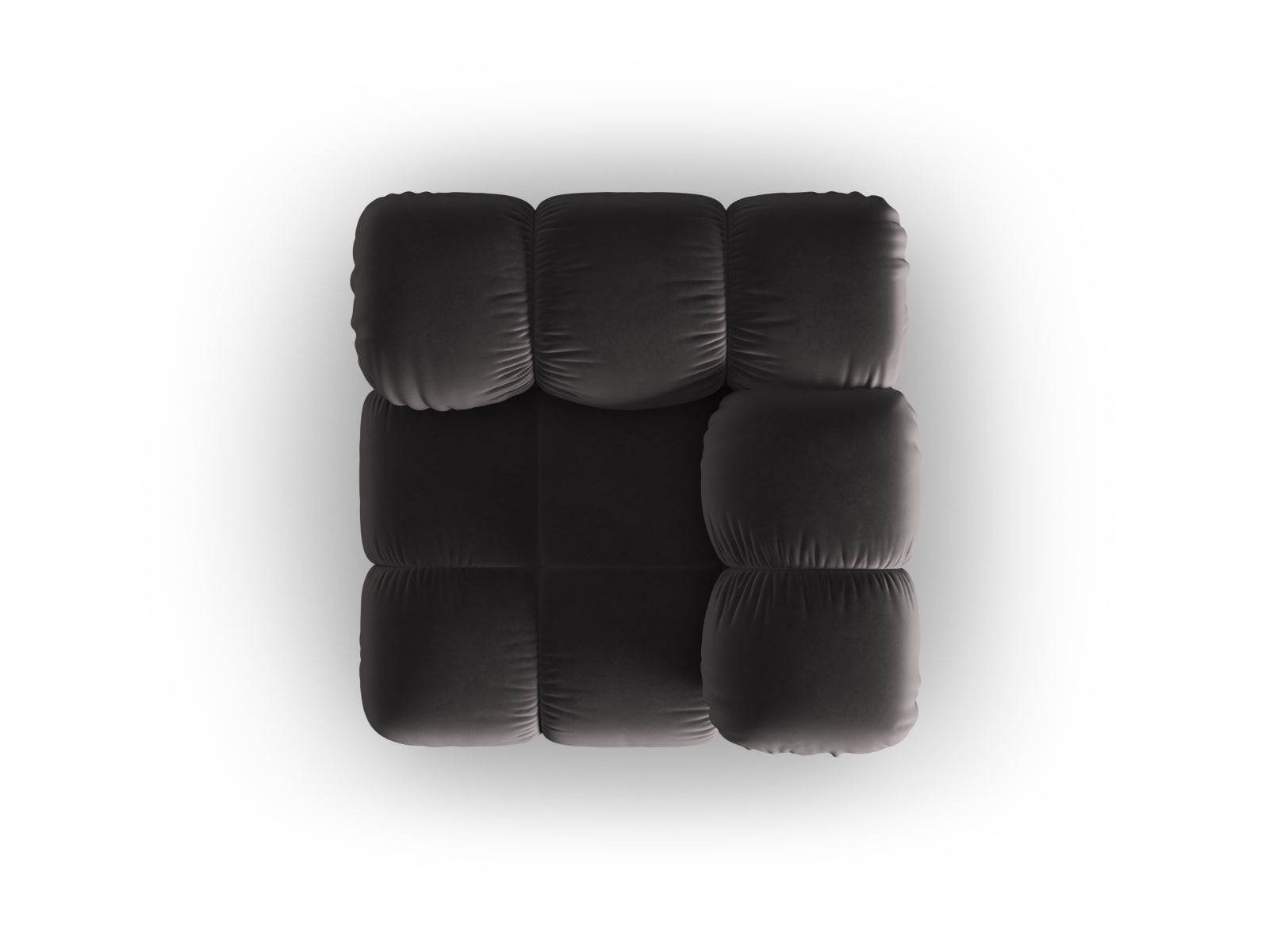 Stylischer Bellis Velour Modul Corner 1 Sitzer in Steel-Riviera, perfekt für moderne Wohnkonzepte. Hochwertige Verarbeitung von Micadoni.