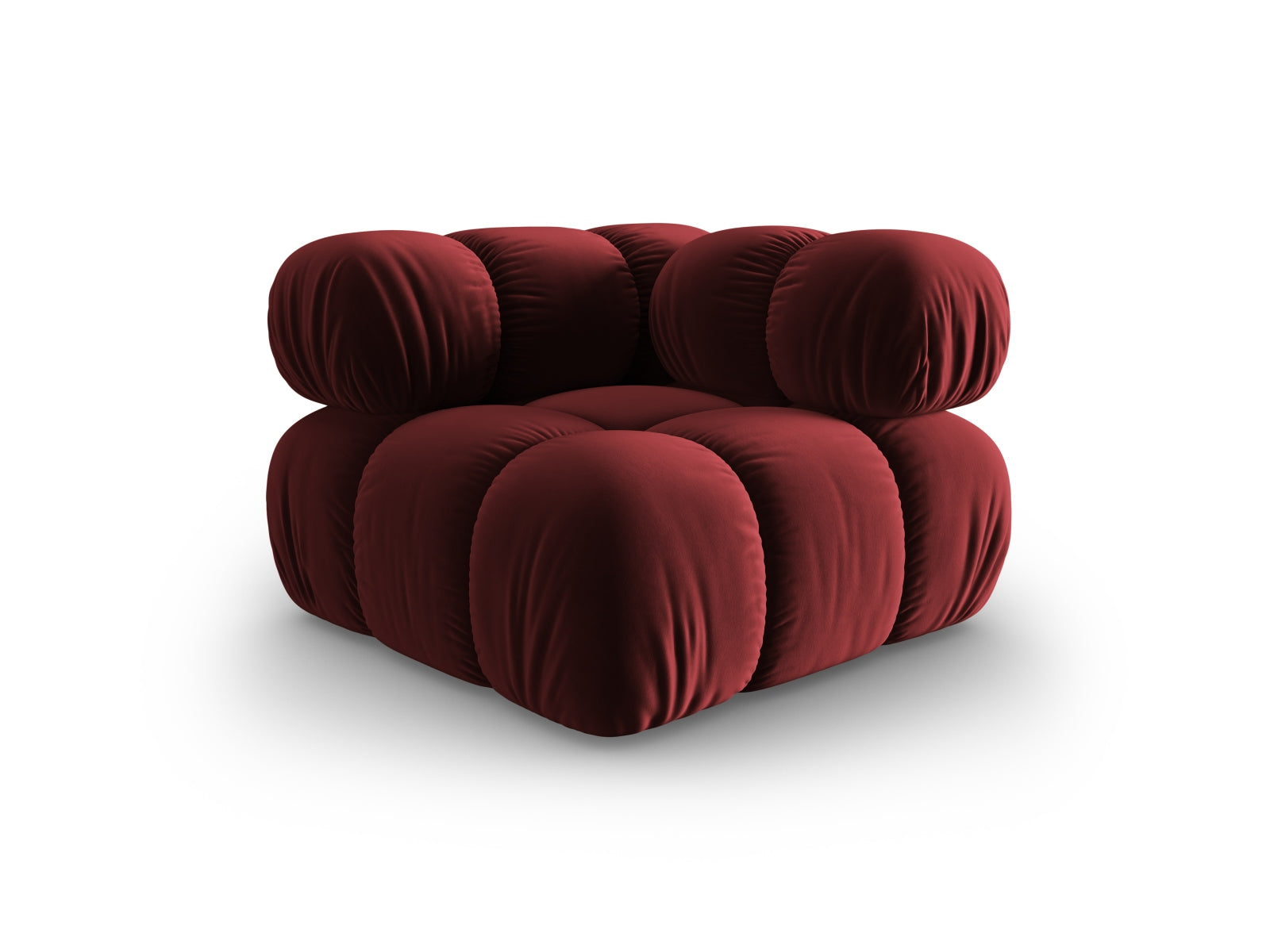 Bellis Velour Modul Corner 1 Sitzer in Dark Red-Riviera präsentiert im Onlineshop von KAQTU Design AG. Modulares Sofa ist von Micadoni
